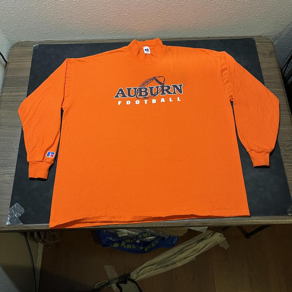 Vintage Auburn Tigers Shirt Mens 2XL NCAA Football Long Sleeve Made USA 90s